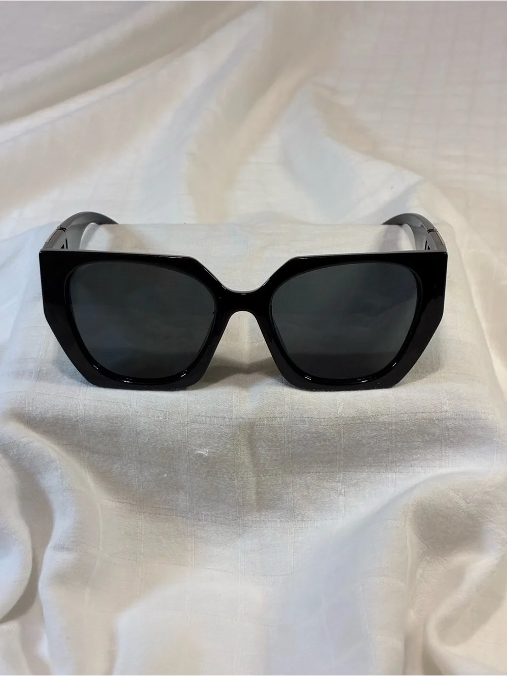 Black Sunglasses with Gold Accent Women's Sunglasses - Picture 2 of 5